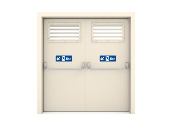 Çift Kanatlı Menfezli Metal Kapı