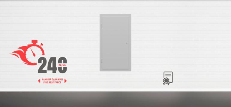 Tek Kanatlı Yangına Dayanıklı Şaft Kapağı
